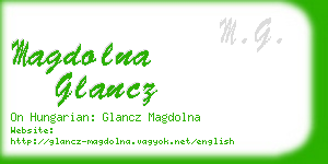 magdolna glancz business card